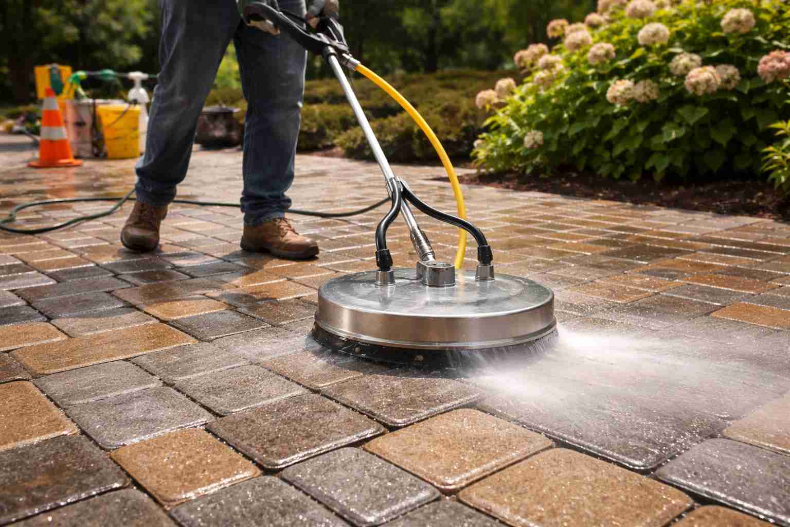 How Do I Clean Pavers with a Pressure Washer - Clearvue