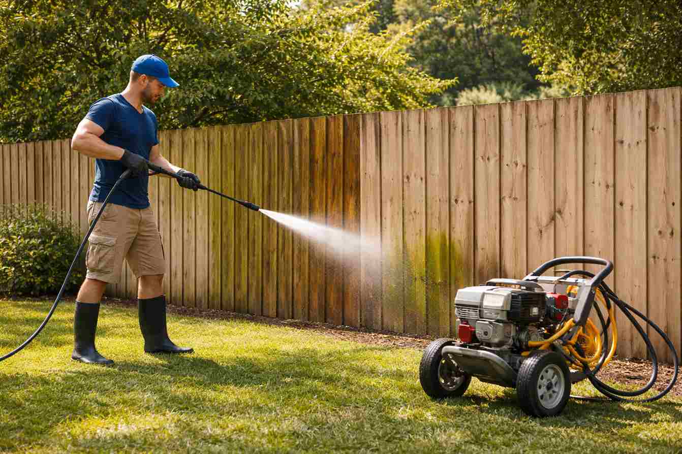 How Do You Clean Fences with a Pressure Washer - Clearvue Exterior Cleaning Services