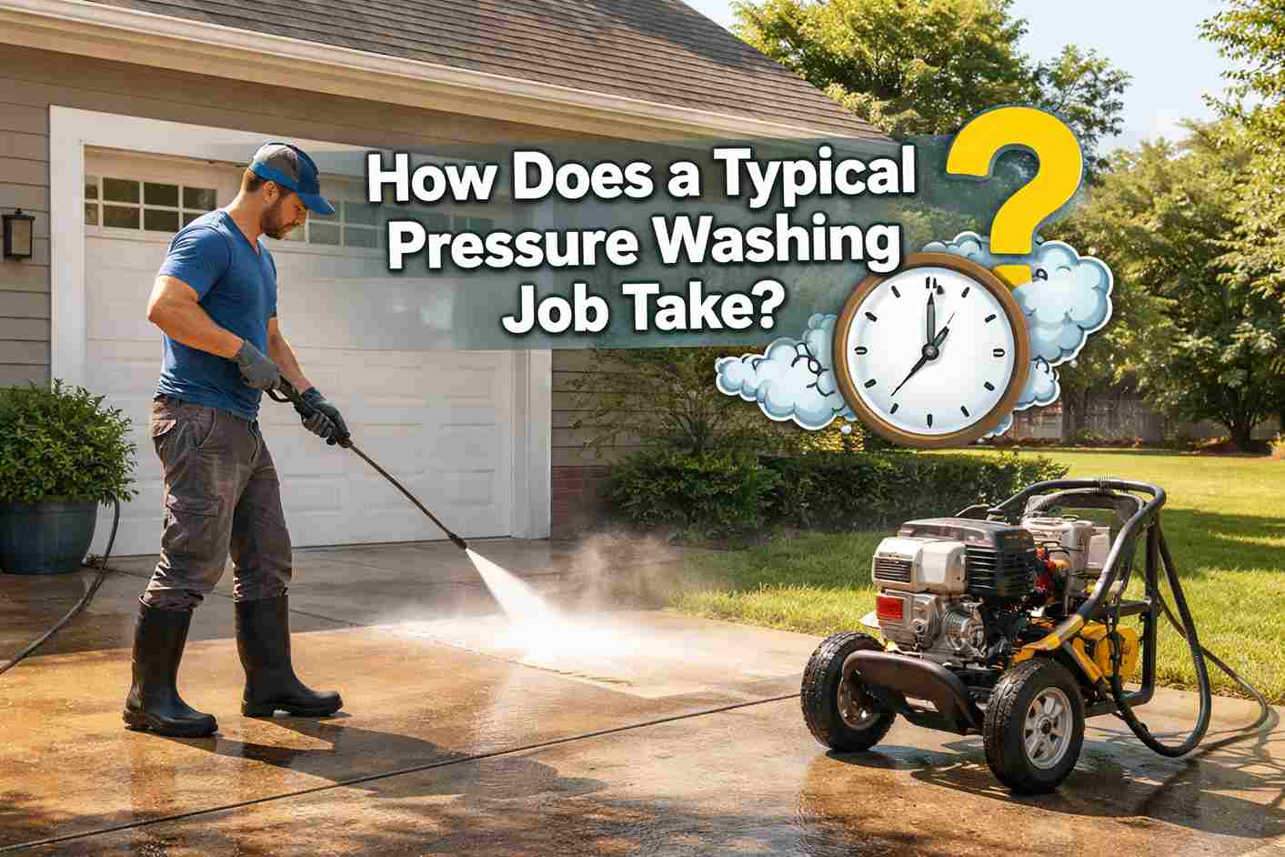 How Long Does a Typical Pressure Washing Job Take - Clearvue Exterior Cleaning Services